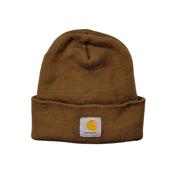 Carhartt Knit Beanie Brown Winter Skullcap Adult One Size Made In USA - Picture 1 of 5